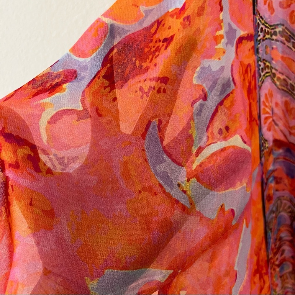 NWT Anthropologie Elizabeth Gillett Lorelei Floral Kimono Wrap One Size OS - Picture 13 of 16